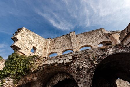 Old ruins of the Fort Mollinary (Forte di Monte) of the Austrian empire (1849-1852) built to protect...