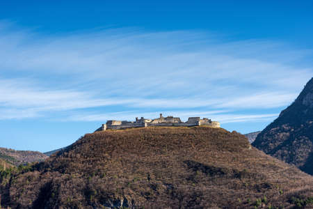 Castel Beseno, medieval castle in Besenello village, Trento Province, It is the largest fortified structure in the Trentino-Alto Adige, Lagarina and Adige valley, Italy, Europe. XII centuryのeditorial素材