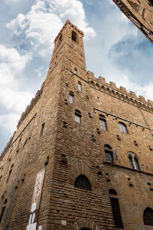 Bargello Palace and Italian National Museum dedicated to sculpture, ancient medieval building in Florence downtown. UNESCO world heritage site, Tuscany, Italy, Europe.のeditorial素材