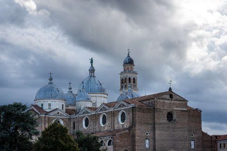 Basilica and Abbey of Santa Giustina (St. Justina, V-XVII century) in Padua downtown (Padova), Prato della Valle square, Veneto, Italy, Europe.の写真素材