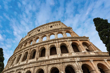 Colosseo of Rome, Amphitheatrum Flavium 72 a.D. Ancient Coliseum or Colosseum. UNESCO world heritage site. Latium, Italy, Europeのeditorial素材