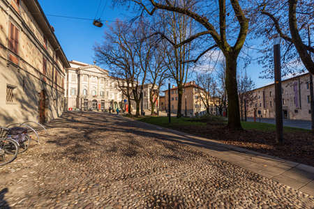 Accademia Carrara, Art Museum, Art Gallery and Academy of Fine Arts with over six hundred artworks from the 15th to the 19th century in Bergamo, Lombardy, Italy, Europe.のeditorial素材