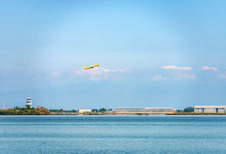 Venice, the International Airport called Marco Polo also known as the Venice-Tessera airport with an...