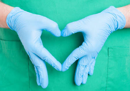 Doctor hand making heart shape or symbol