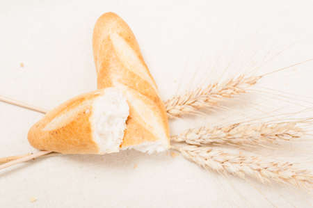 Healthy homemade and fresh cooked loaf with natural grain in closeupの写真素材