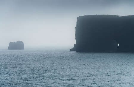 The cliffs of Dyrholaey, south Icelandの写真素材