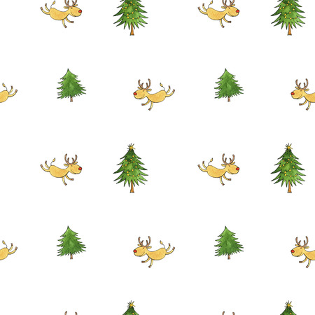 christmas doodle seamless patternの写真素材
