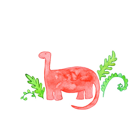 dinosaur and prehistoric plantsの写真素材