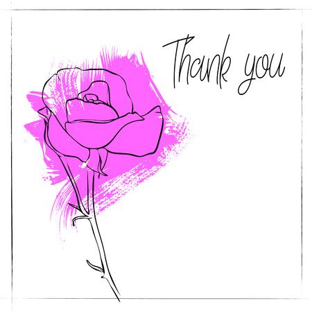 vector drawing flower of roseのイラスト素材