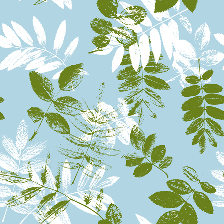 seamless vector pattern with leavesの写真素材