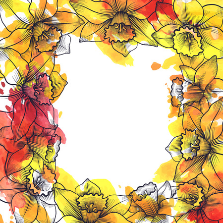 vintage vector floral backgroundのイラスト素材