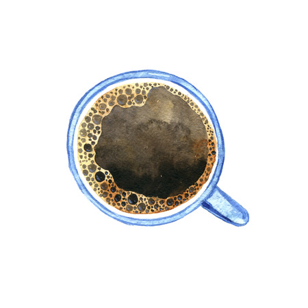 top view of coffee cupの写真素材