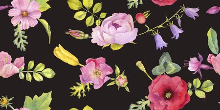 watercolor drawing flowers