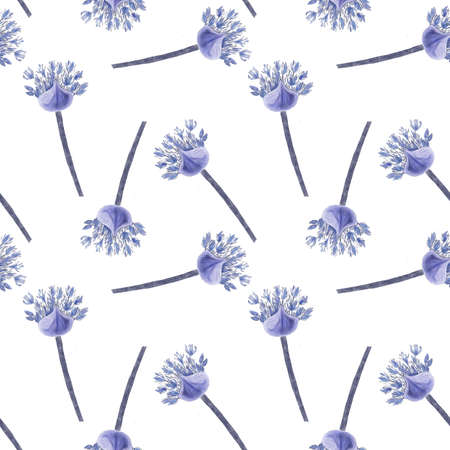 watercolor drawing floral seamless patternの写真素材