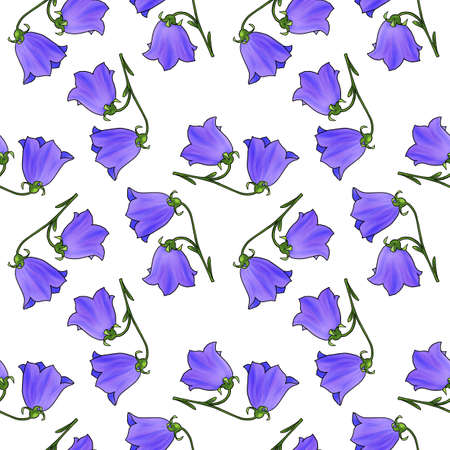 seamless pattern with flower of bellの写真素材