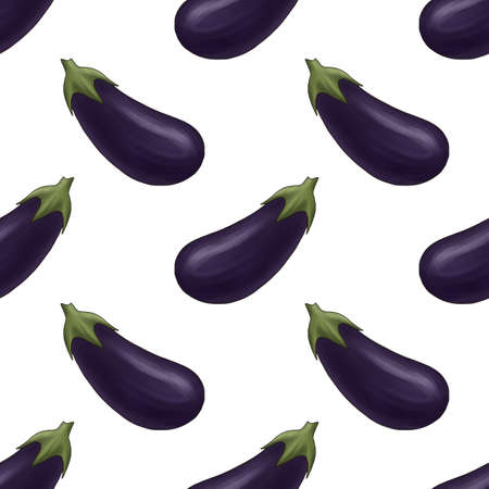 seamless pattern with eggplantの写真素材
