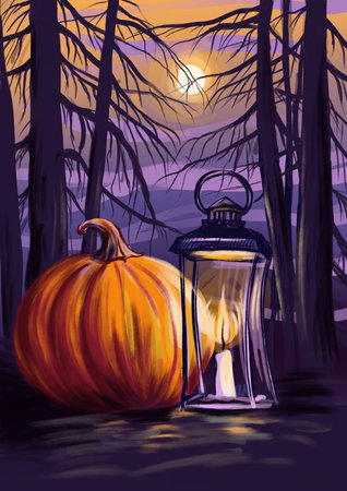 art drawing halloween backgroundの写真素材