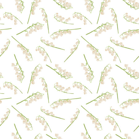 vector seamless pattern with wild flowersのイラスト素材