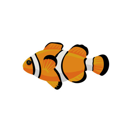 vector drawing tropical fishのイラスト素材