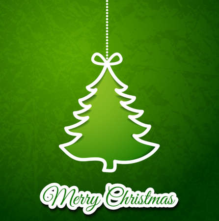 Christmas tree paper cutting design papercraft card のイラスト素材