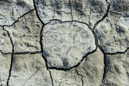 Dry cracked earth background.
