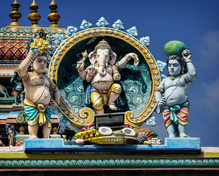 Detail of indian Kapaleeswarar temple , Chennai, Indiaの写真素材