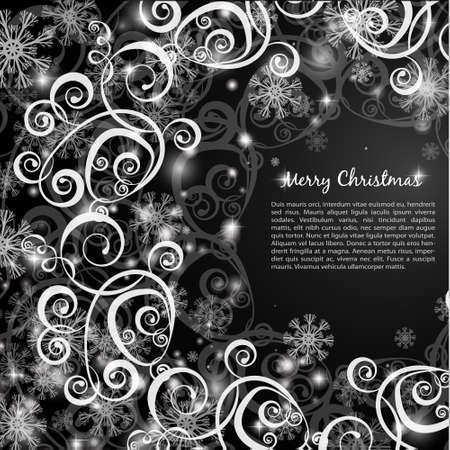 Elegant christmas red background with snowflakes and lightsのイラスト素材