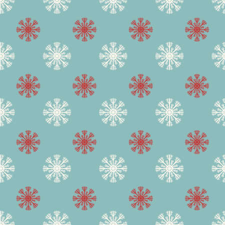 Snowflakes seamless vector pattern.のイラスト素材
