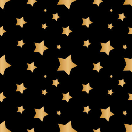 Seamless background with gold starsのイラスト素材
