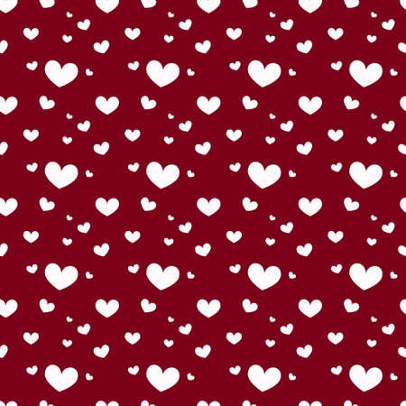 Seamless geometric pattern with hearts. Vector repeating texture