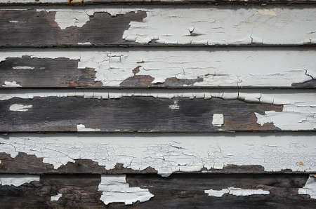 white grunge wood close-up background. Painted old wooden wall.の写真素材
