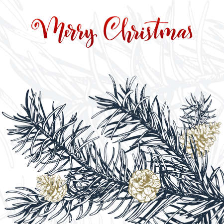 Christmas sketch hand drawn illustrationのイラスト素材