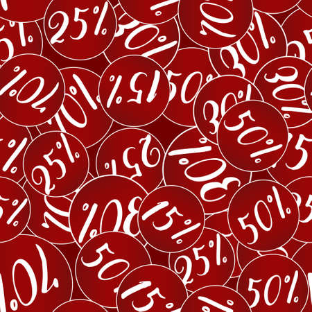 Percent seamless business background. Discount illustration. Economic promotion seamless texture. Hand drawn illustrationのイラスト素材