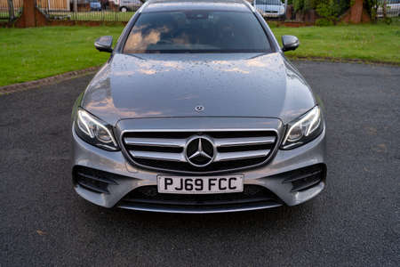 London, UK, May 18, 2021: Mercedes-Benz E 300 DE Plug-In Hybrid Break EQ Powerのeditorial素材