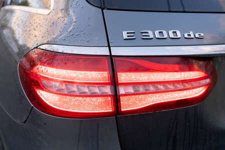 London, UK, May 18, 2021: Mercedes-Benz E 300 DE Plug-In Hybrid Break EQ Powerのeditorial素材