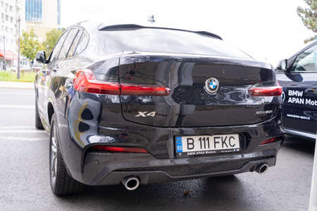 Galati, Romania - September 15, 2021: BMW X4 xDrive 20i first generation, F26 compact luxury suv.のeditorial素材