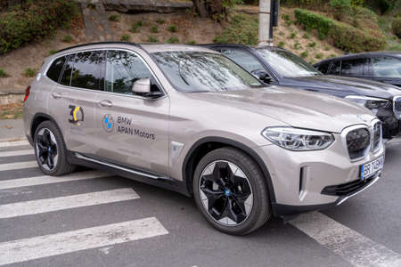 Galati, Romania - September 15, 2021: BMW iX3 is an all-electric SUVのeditorial素材