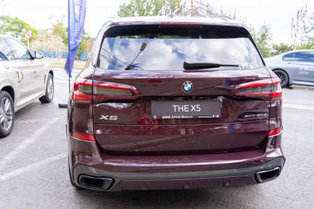 Galati, Romania - September 15, 2021: Black 2021 BMW X5 xdrive 40d F15のeditorial素材