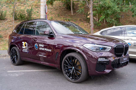 Galati, Romania - September 15, 2021: Black 2021 BMW X5 xdrive 40d F15のeditorial素材