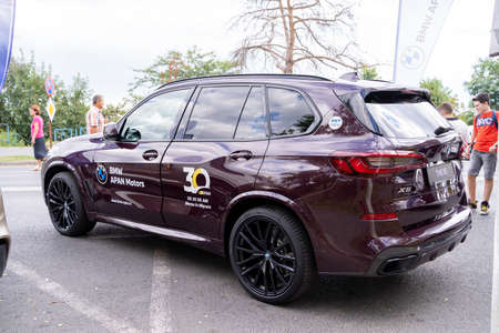 Galati, Romania - September 15, 2021: Black 2021 BMW X5 xdrive 40d F15のeditorial素材