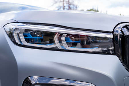 Galati, Romania - September 15, 2021: BMW 745Le xDrive petrol-electric plug-in hybrid G12のeditorial素材