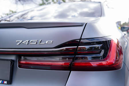 Galati, Romania - September 15, 2021: BMW 745Le xDrive petrol-electric plug-in hybrid G12のeditorial素材