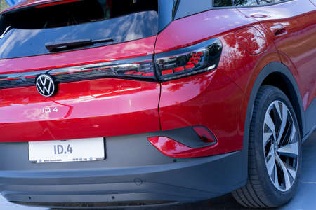 Galati, Romania - September 15, 2021: 2021 Volkswagen ID.4 electric vehicleのeditorial素材