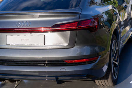 Galati, Romania - September 15, 2021: 2021 Audi E-Tron Sportback electric luxury SUVのeditorial素材