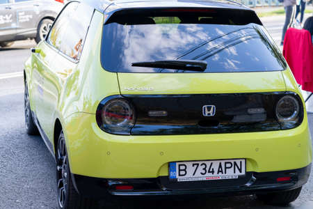 Galati, Romania - September 15, 2021: 2021 Honda-e electric carのeditorial素材