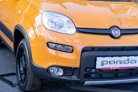 Galati, Romania - September 15, 2021: 2021 Fiat Panda Hybridのeditorial素材