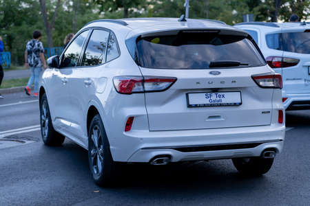 Galati, Romania - September 15, 2021: 2021 Kuga Ecoboost Hybrid SUVのeditorial素材