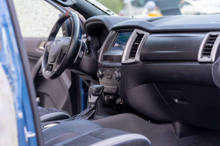 Galati, Romania - September 15, 2021: 2021 Ford Ranger Raptor Interior Viewのeditorial素材