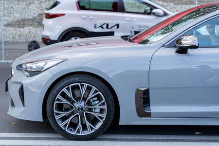 Galati, Romania - September 15, 2021: 2021 Kia Stinger GT Exterior viewのeditorial素材