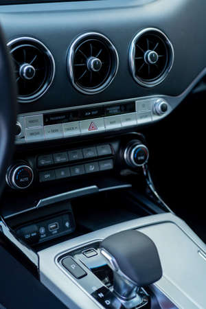 Galati, Romania - September 15, 2021: 2021 Kia Stinger GT interior viewのeditorial素材